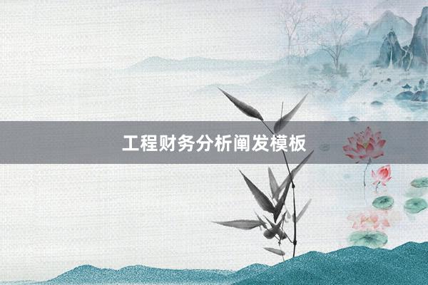 工程财务分析阐发模板